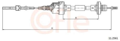 Cavo comando frizione cofle - cavo,