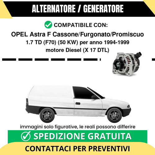 Alternatore opel astra - astra, f